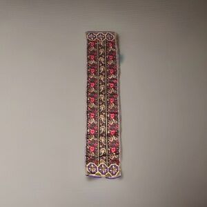 Adrienne Vittadini Purple, Black & Pink Floral Narrow Scarf Wrap